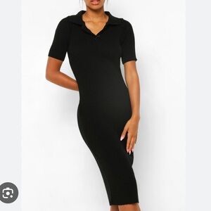 Boohoo Knit Polo Dress